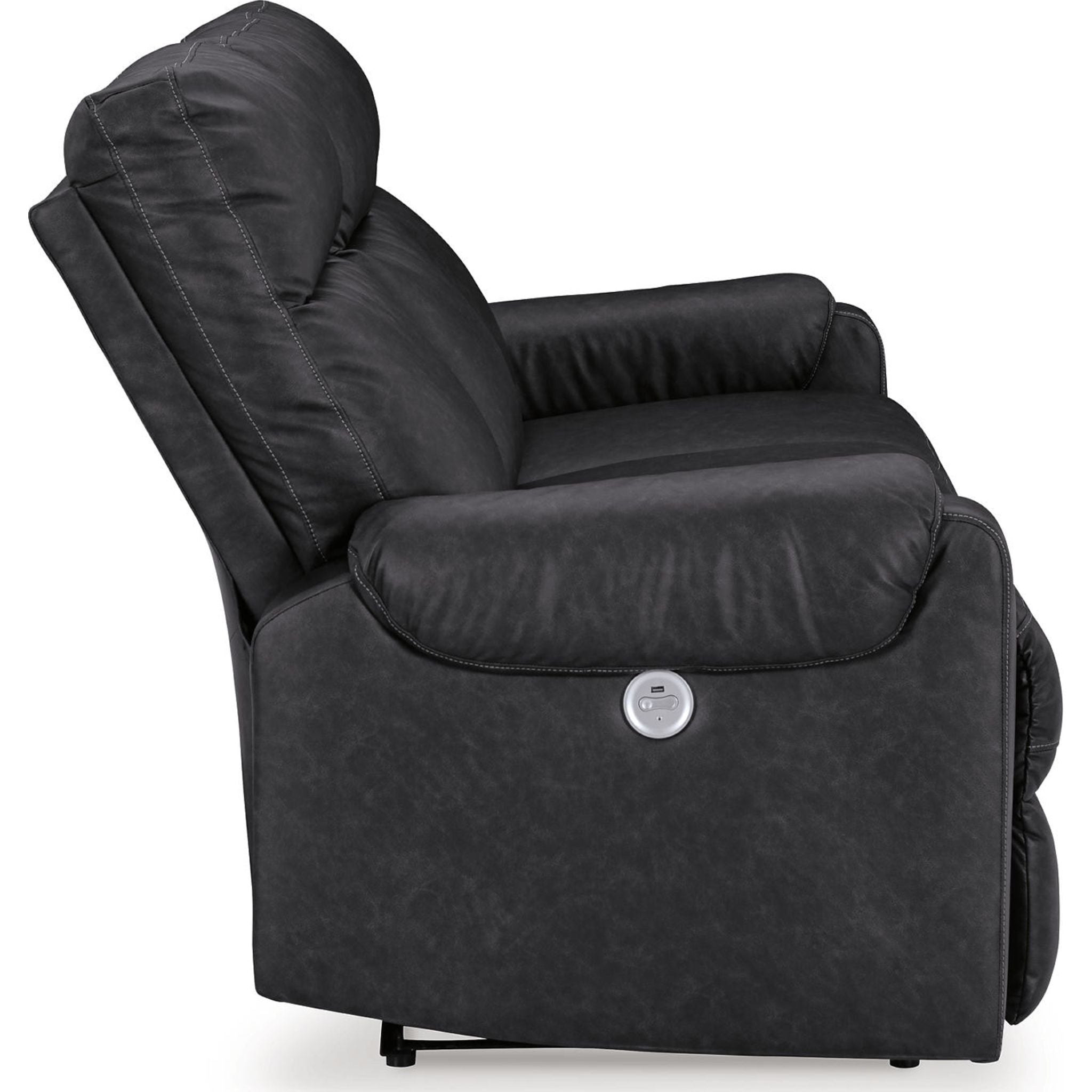 Axtellton Power Reclining Sofa in Carbon - Modern Electric Recliner with USB Charging for Living Room, Home Theater & Family Relaxation
