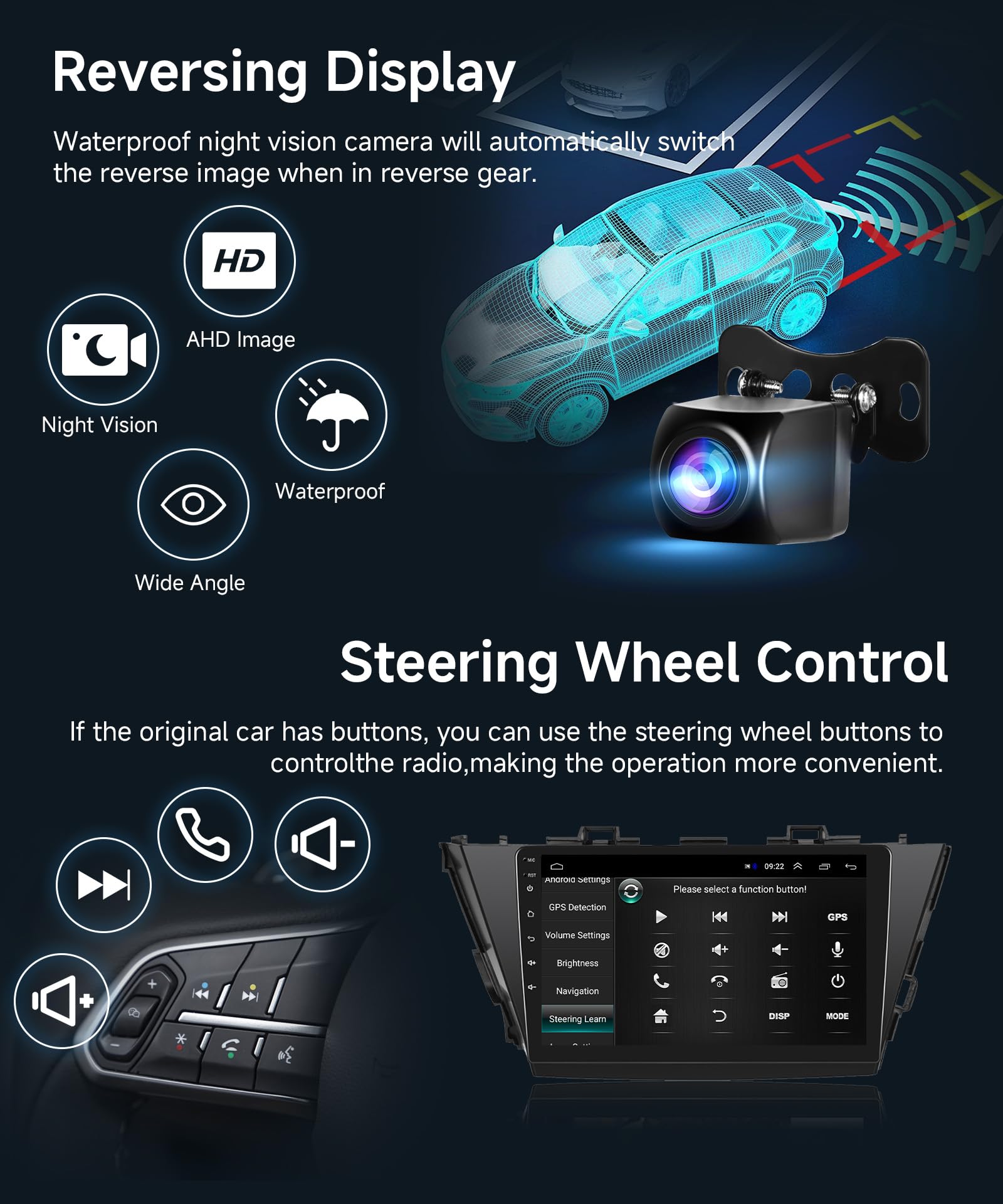 2G 64G Android Car Stereo for Toyota Prius Plus V Alpha LHD RHD 2012-2017 - 9 Inch Touch Screen with Wireless CarPlay, Android Auto, GPS, Bluetooth, WiFi, FM RDS & Backup Camera - Perfect for Upgrading Your Car's Entertainment System