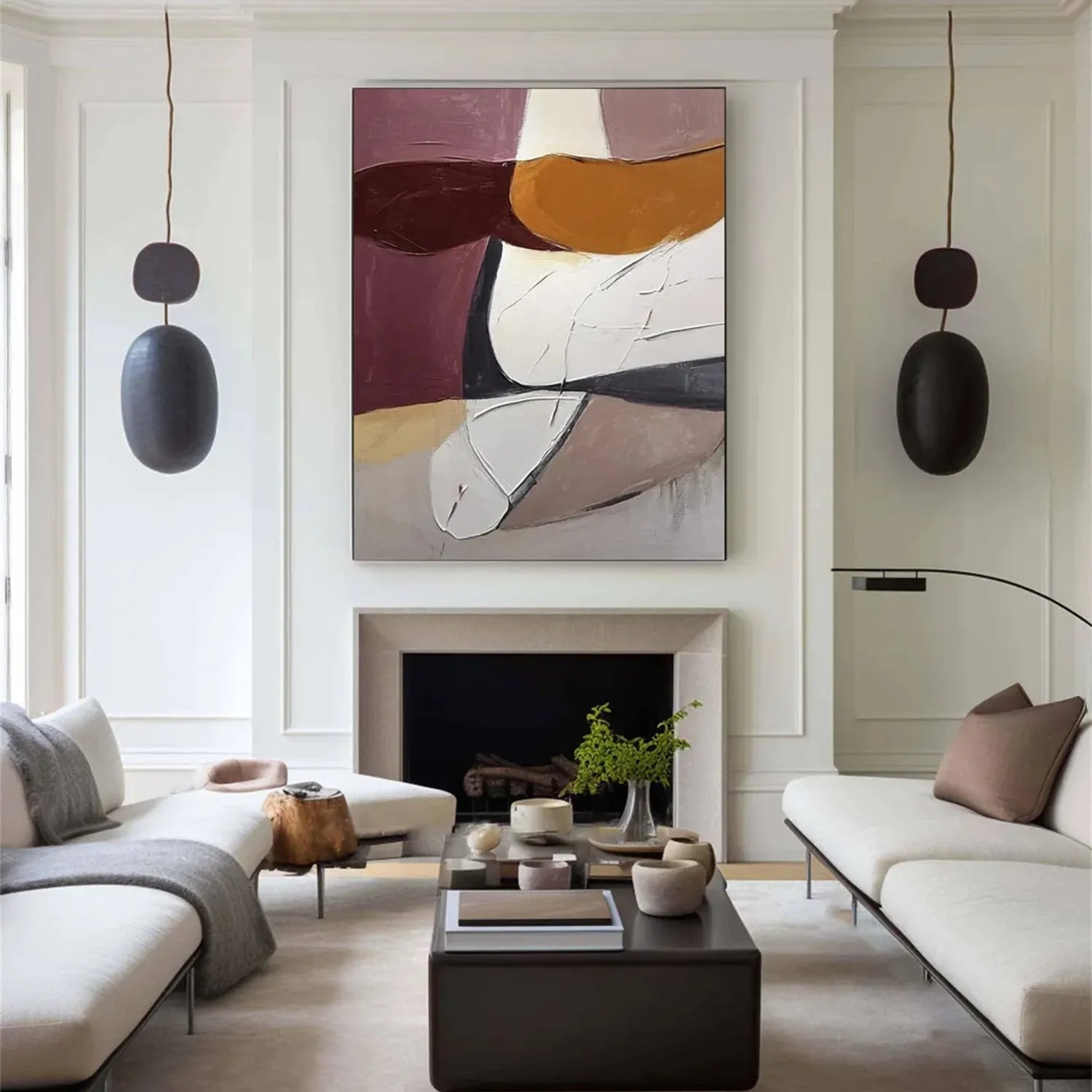 Abstract Tranquility Art Painting #WS197 - Modern Wall Decor for Living Room, Bedroom & Office - Calming Canvas Artwork for Home & Workspace