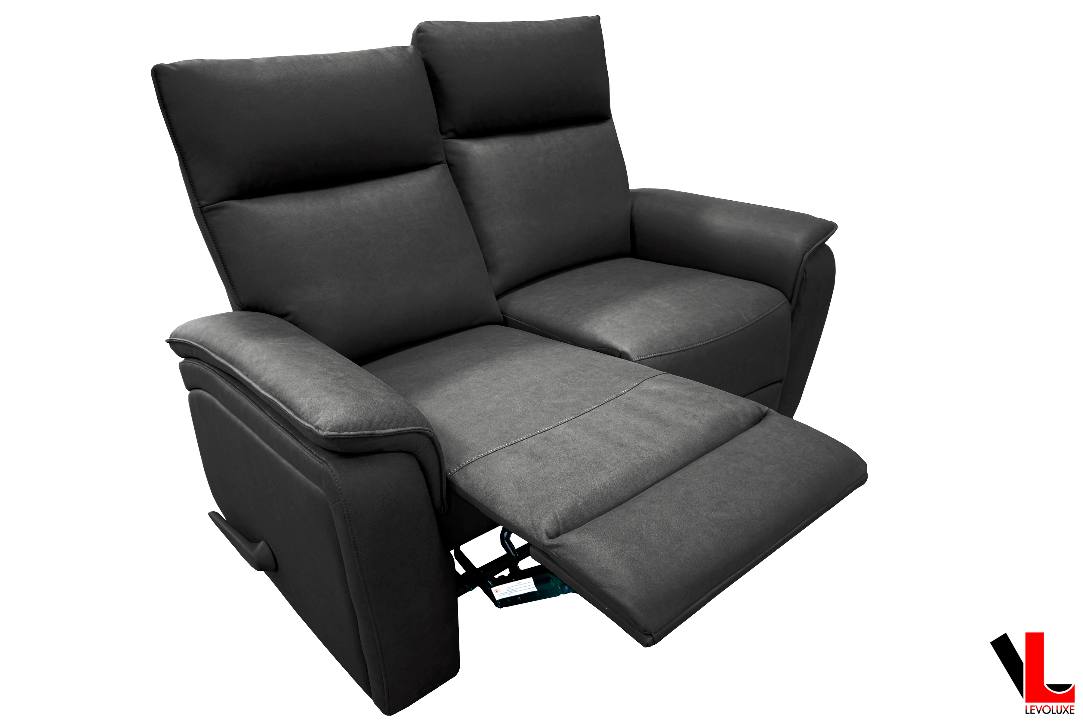 Sereno 3-Piece Reclining Sofa Set with Loveseat and Rocking Chair in Jaxxon Smoke - Modern Living Room Furniture for Home Theater, Family Gatherings & Relaxation