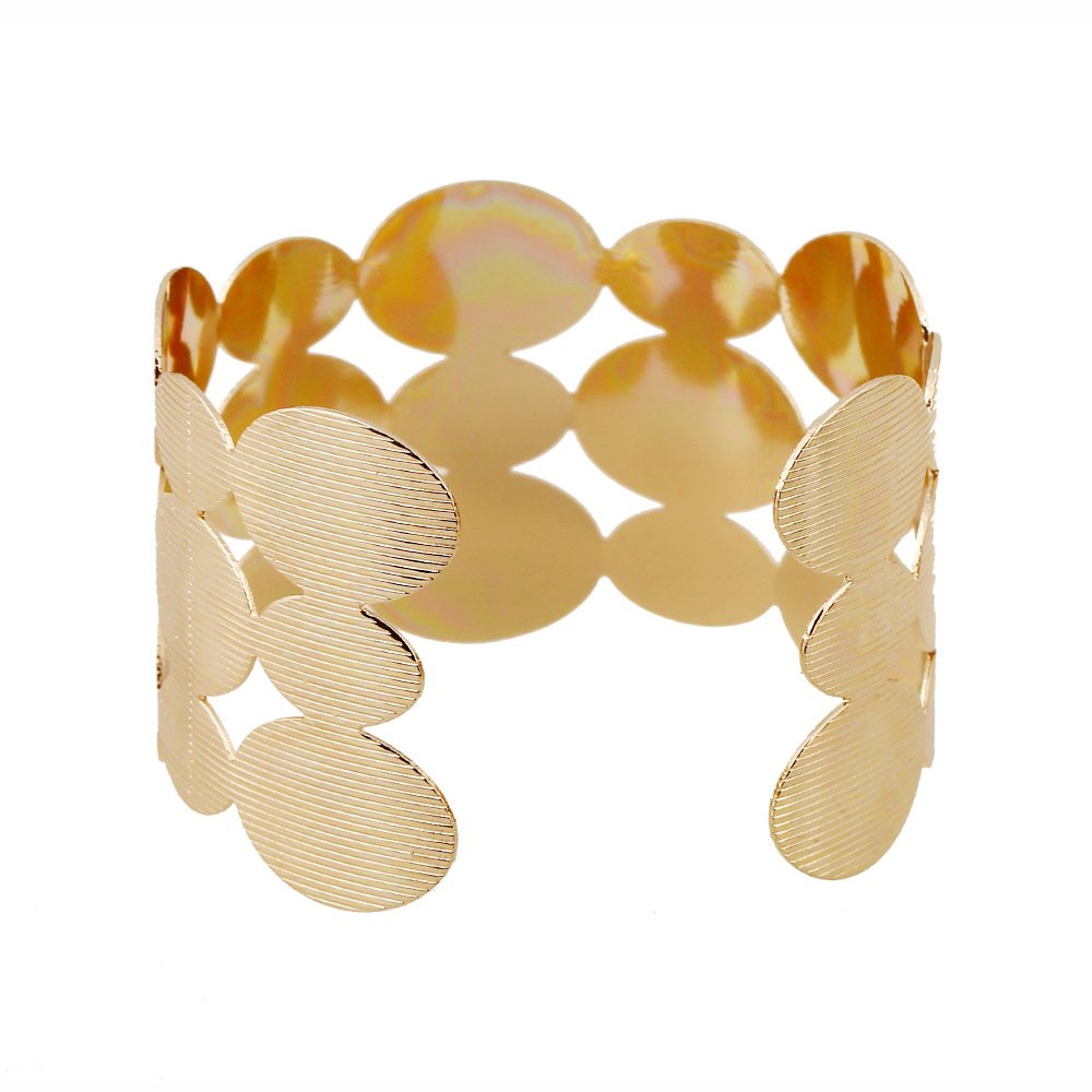 Yellow Chimes Bracelet for Women & Girls - Fashionable Golden Cuff Kadaa Bracelet | Oval Shaped Gold Plated Hand Cuff Kadaa | Perfect Birthday Gift for Her | Ideal for Parties, Weddings & Everyday Wear