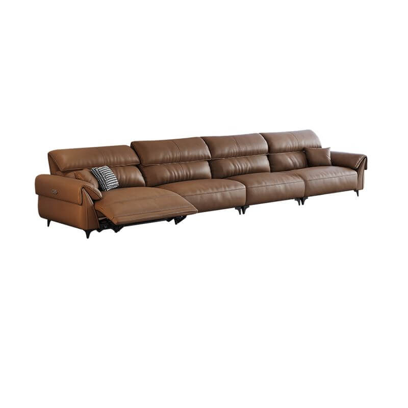 Mocha Convertible Sofa Bed with Adjustable Armrests & 1/3/4 Pillow Options - Perfect for Small Spaces, Guest Rooms & Studio Apartments