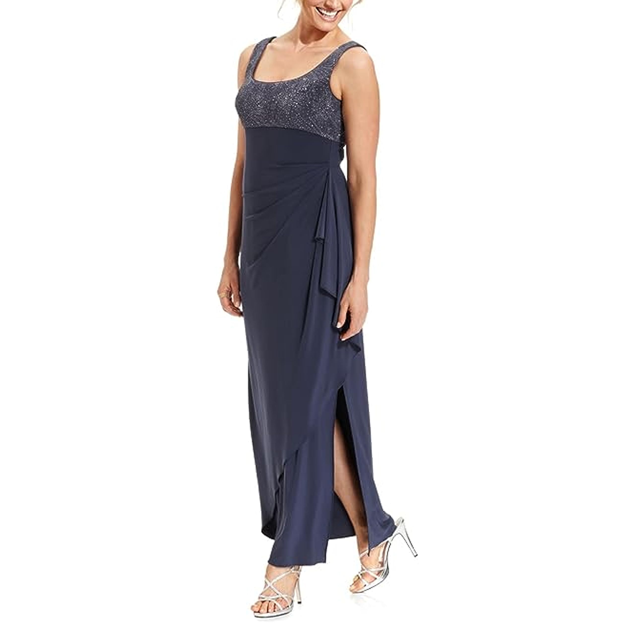 Alex Evenings Women's Empire Waist Bolero Jacket Dress - Formal Evening Gown for Weddings, Parties & Special Occasions (Petite & Regular Sizes) - Close Out Sale