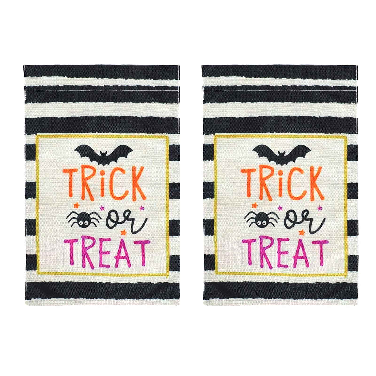 PartyKindom 2 Pack Halloween Hanging Flags Decorations - Spooky Themed Garden & Wall Banners for Home, Kitchen, Room - Perfect for Halloween Parties & Outdoor Decor