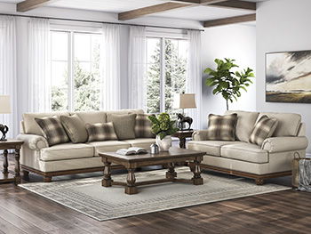 Clearbrooke Sandstone Loveseat - Comfortable 2-Seater Sofa for Living Room, Lounge & Small Spaces - Perfect for Relaxing, Reading & Entertaining Guests