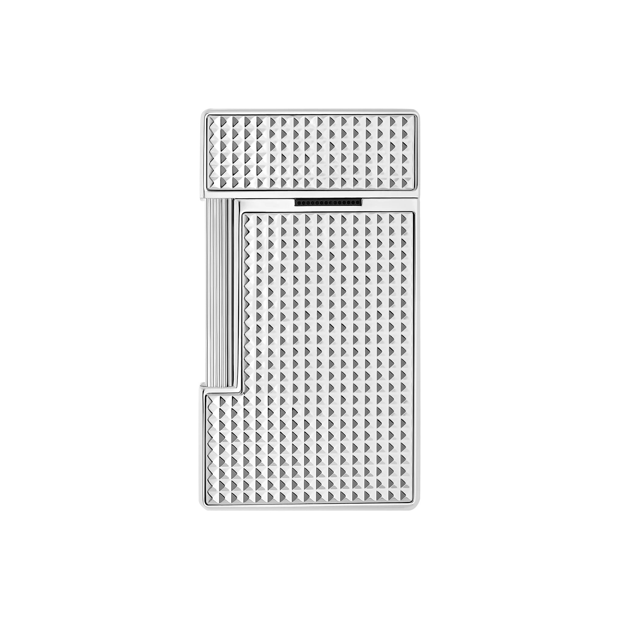 S.T. Dupont Slimmy Chrome Diamond Lighter - Premium Luxury Windproof Butane Lighter for Cigars, Cigarettes & Outdoor Use | Elegant Gift for Men & Collectors