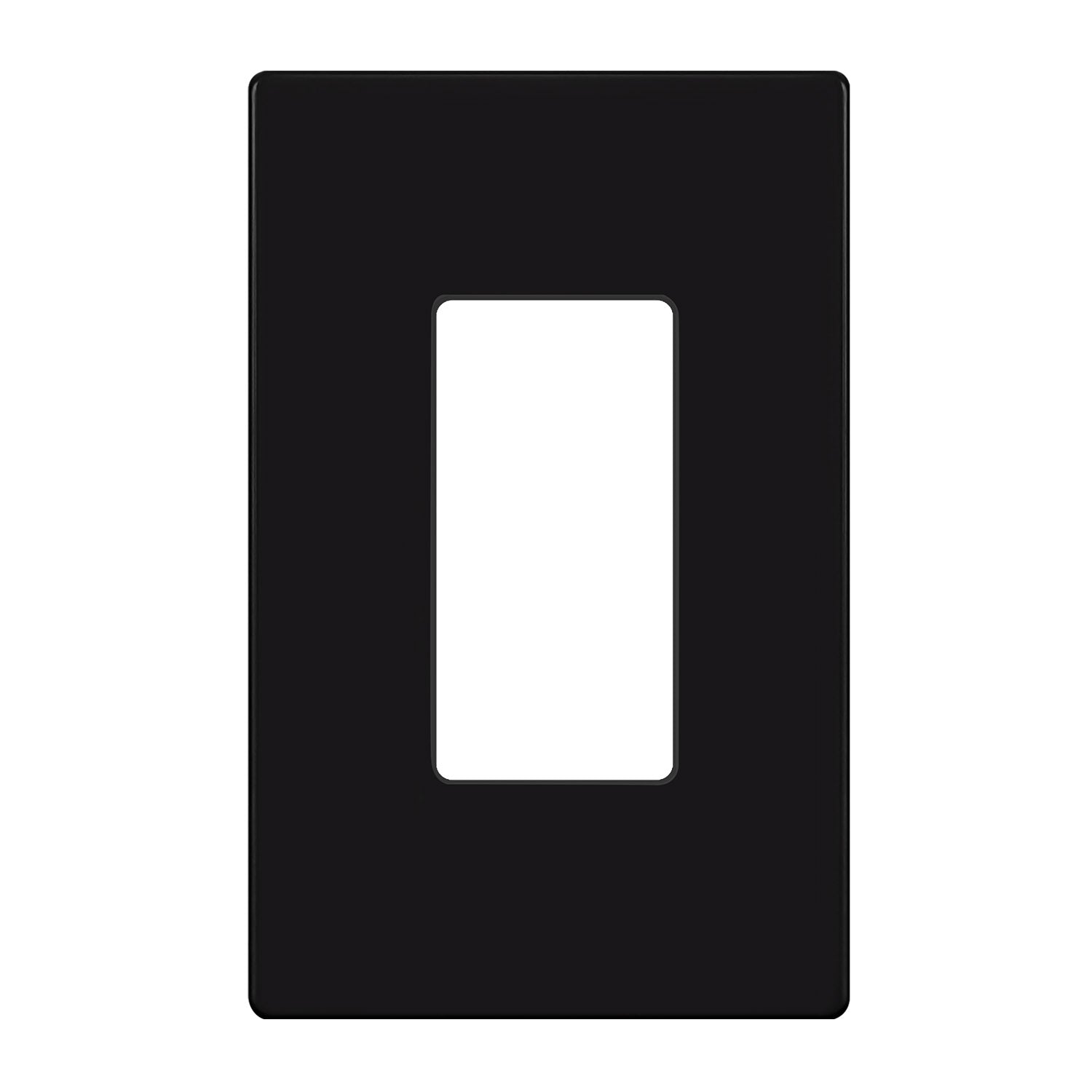 1 Gang Decorator Rocker Screwless Wall Plate - Black - Ideal for Modern Homes, Offices & Commercial Spaces