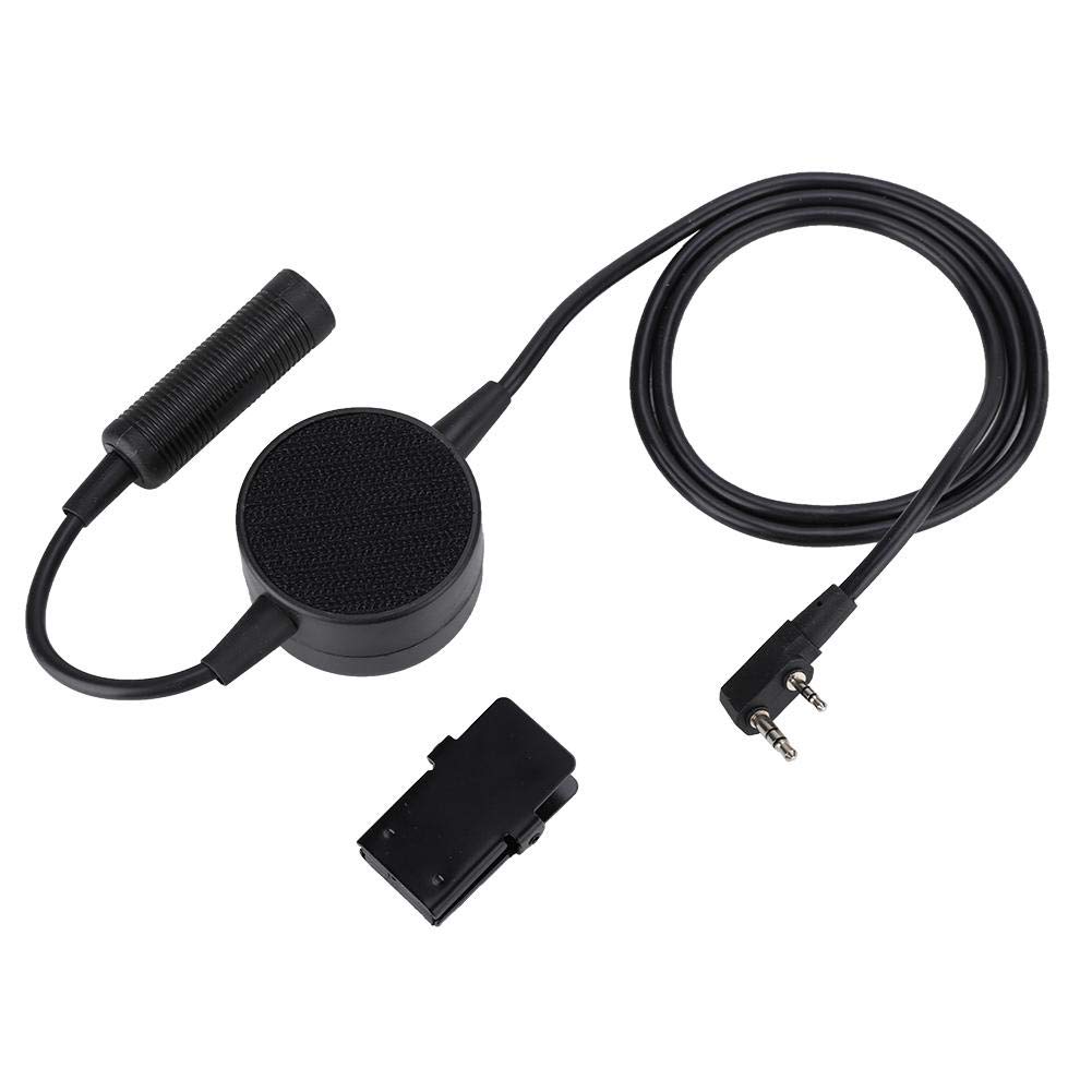 TCI PTT Push-to-Talk Button for Two-Way Radio Walkie Talkie Headsets - K Head Round PTT Switch Compatible with Motorola, Kenwood & Baofeng Radios - Perfect for Construction, Security & Outdoor Adventures