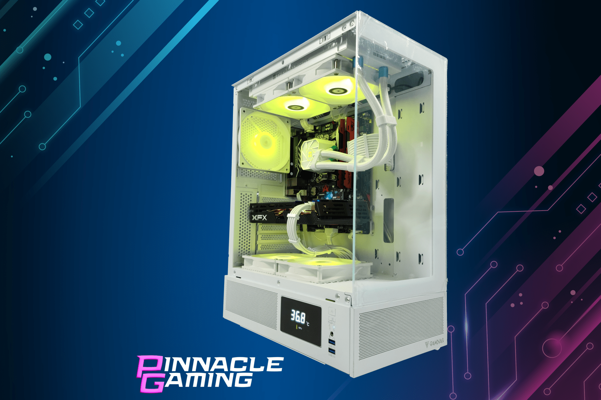 Custom Gaming PC - RTX 5070, Intel Ultra 5, 16GB RAM, 2TB SSD, WiFi, Atlas White - Perfect for Streaming, Esports & High-Performance Gaming