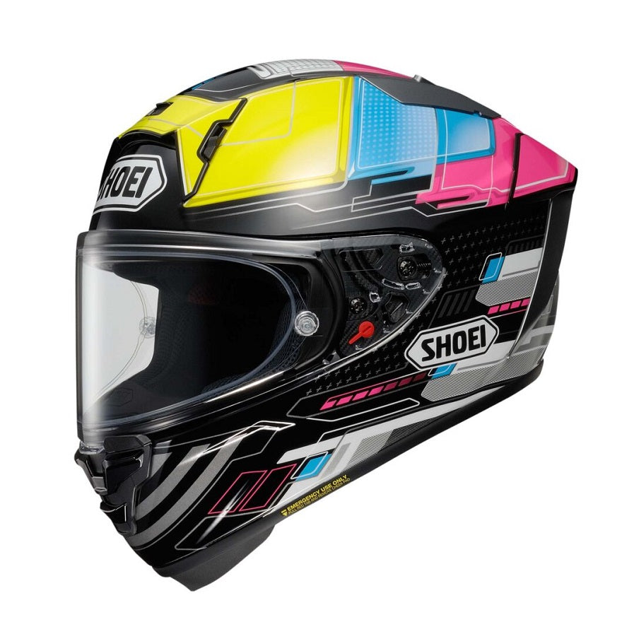Shoei X Fifteen Proxy Black Yellow Blue Motorcycle Helmet - Lightweight & Durable Full Face Helmet for Street Biking, Racing & Commuting