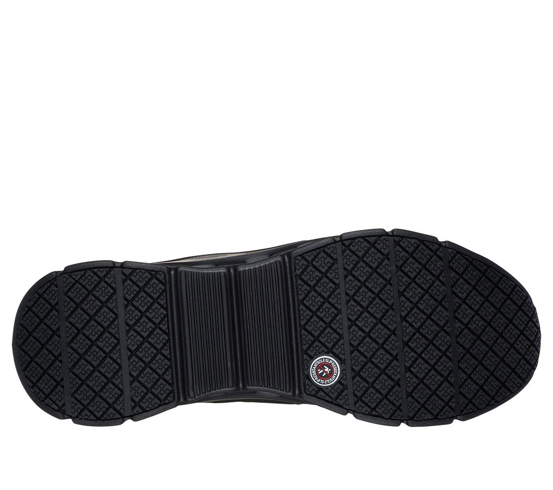 Slip Resistant Work Shoes for Men - Glide Step Pro Sr Non-Slip Black Safety Shoes for Restaurant, Kitchen & Hospital Workers - Comfortable Anti-Skid Professional Shoes