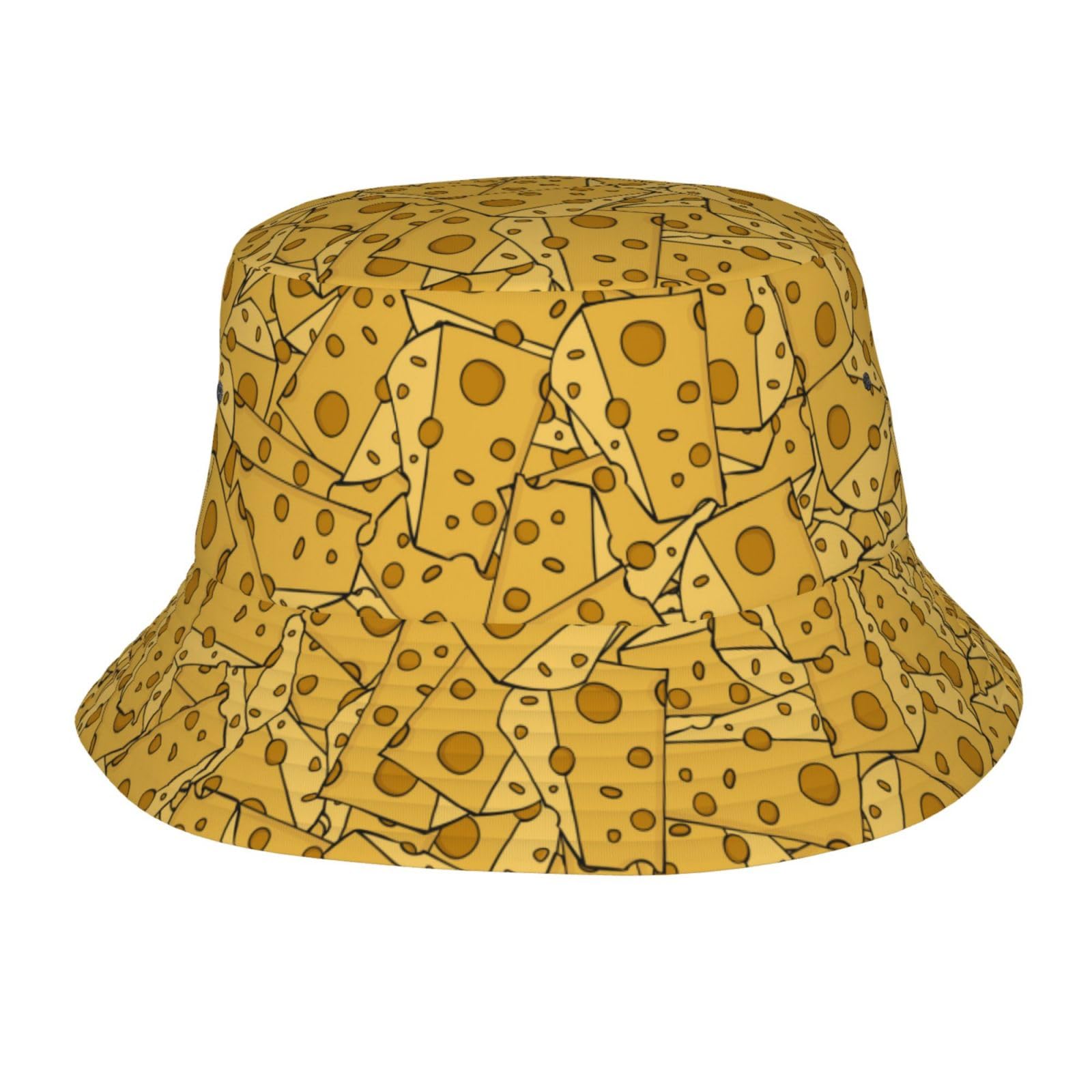 Unisex Cheese Bucket Hat for Women & Men - Lightweight Packable Sun Hat for Beach, Fishing & Outdoor Activities | Trendy Casual Summer Accessory