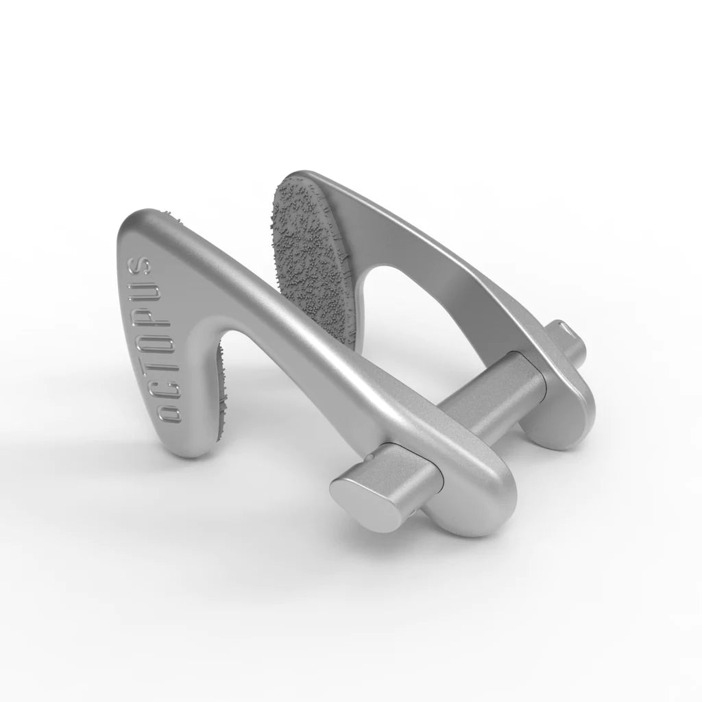 Octopus Freediving Nose Clip - Aluminum Alloy, Light Grey - Perfect for Spearfishing, Snorkeling & Underwater Photography