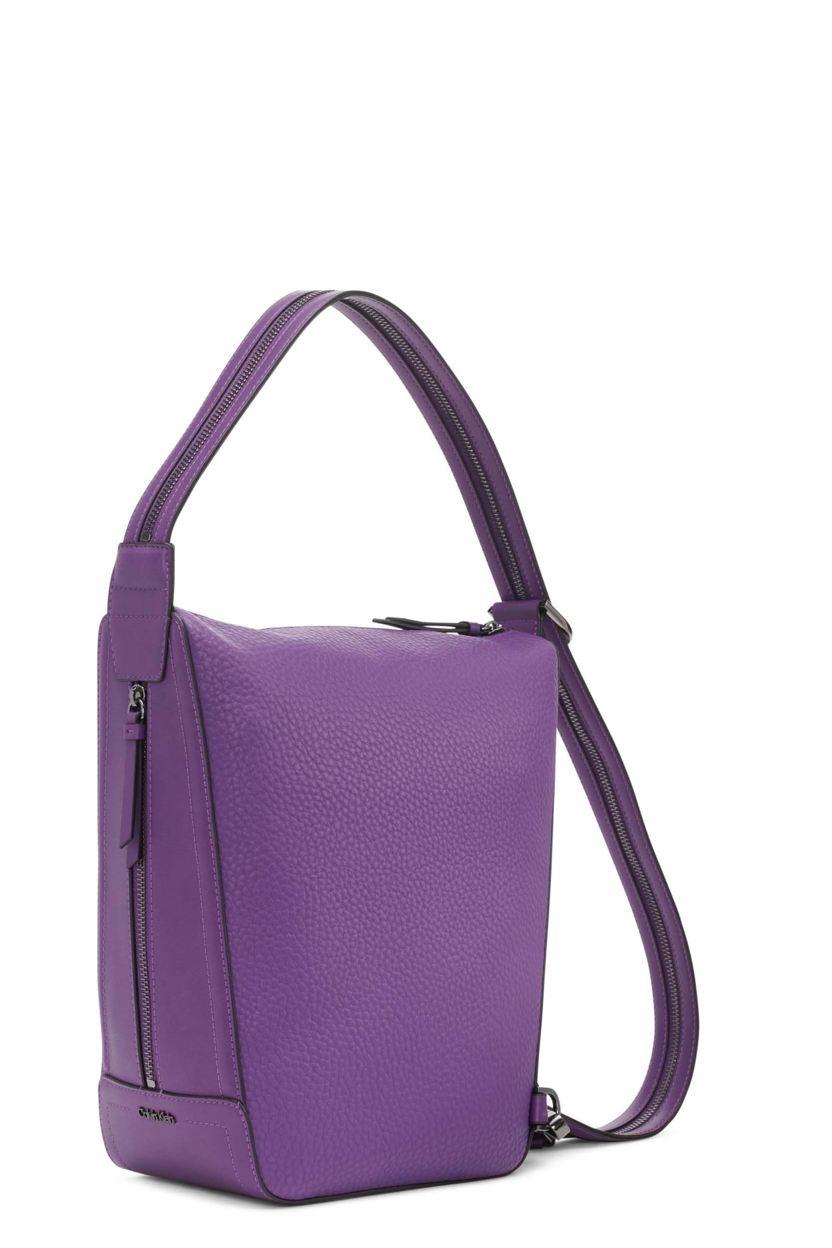 Calvin Klein Moss Convertible Sling Backpack & Hobo Shoulder Bag for Women - Stylish Convertible Crossbody Purse for Travel, Work, and Everyday Use