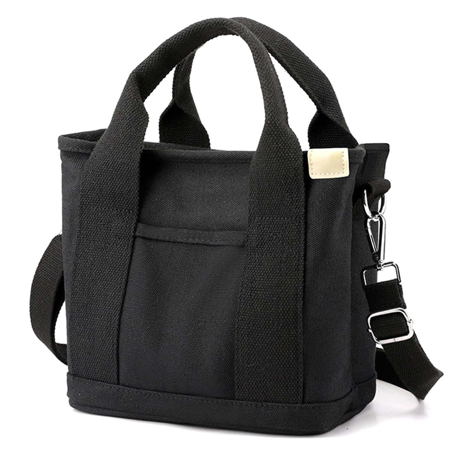 Women's Canvas Tote Bag with Zipper - Crossbody Purse for Daily Use