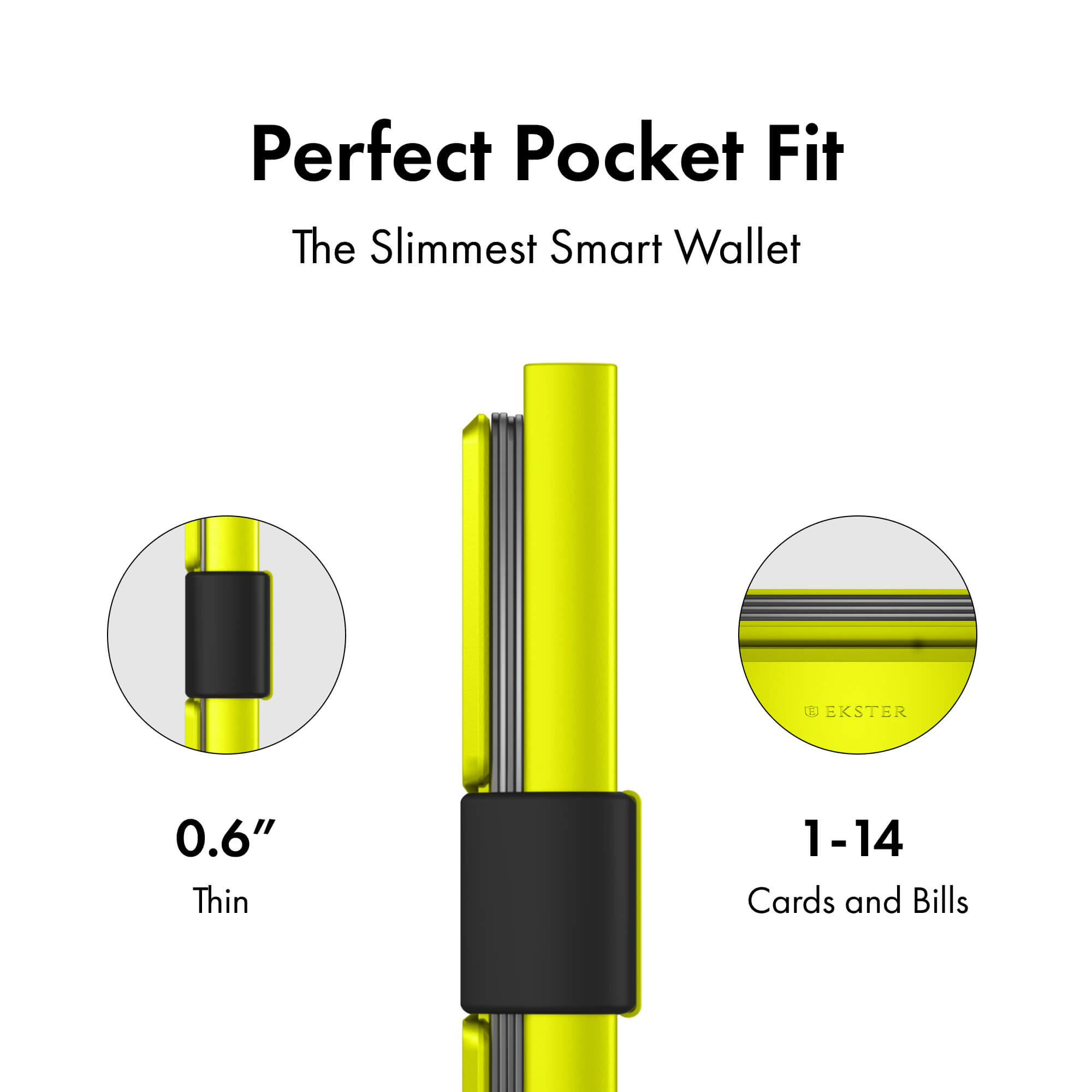 Ekster Pro RFID Blocking Aluminum Card Holder - Slim Minimalist Wallet for Men & Women - Perfect for Travel, Business & Everyday Carry
