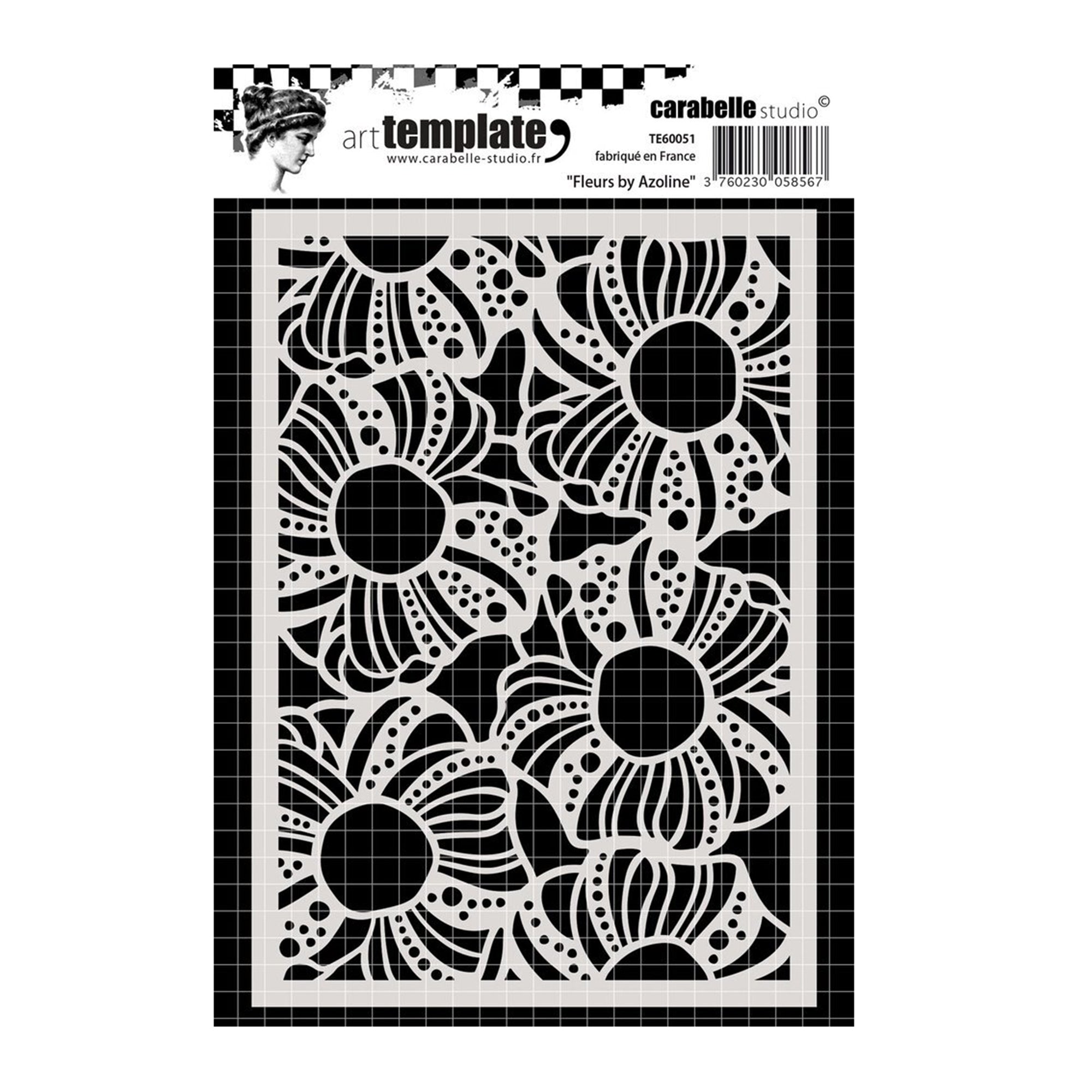 A6 Flower Stencil for Scrapbooking, Card Making & DIY Crafts - Reusable Template for Painting, Decorating & Art Projects