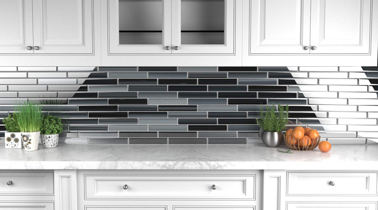 Bodesi 2x12 Glass Subway Tile - Elegant Kitchen Backsplash & Bathroom Wall Tile for Modern Home Decor | Perfect for Shower Walls, Kitchen Splashbacks & Interior Design Projects