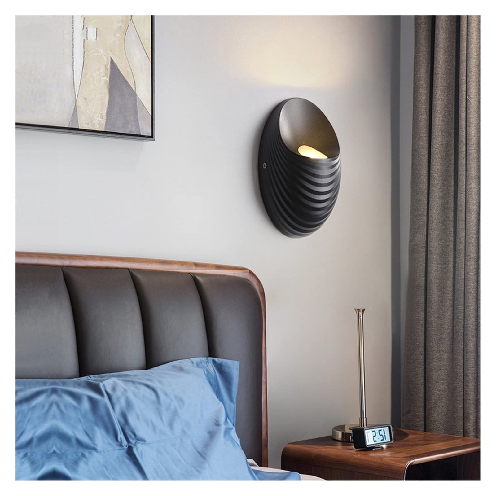 Modern LED Wall Sconce Light - Black Candle Style Wall Lamp for Living Room, Bedroom, Corridor (17x11x6cm, Warm White) | Perfect for Ambient Lighting & Home Decor