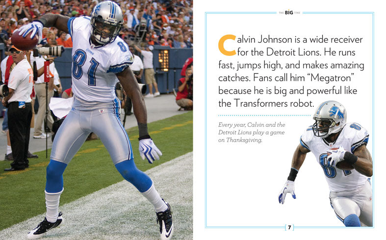 Calvin Johnson Biography Book - 9781608184941 | NFL Career, Stats & Achievements - Perfect for Football Fans & Sports Enthusiasts