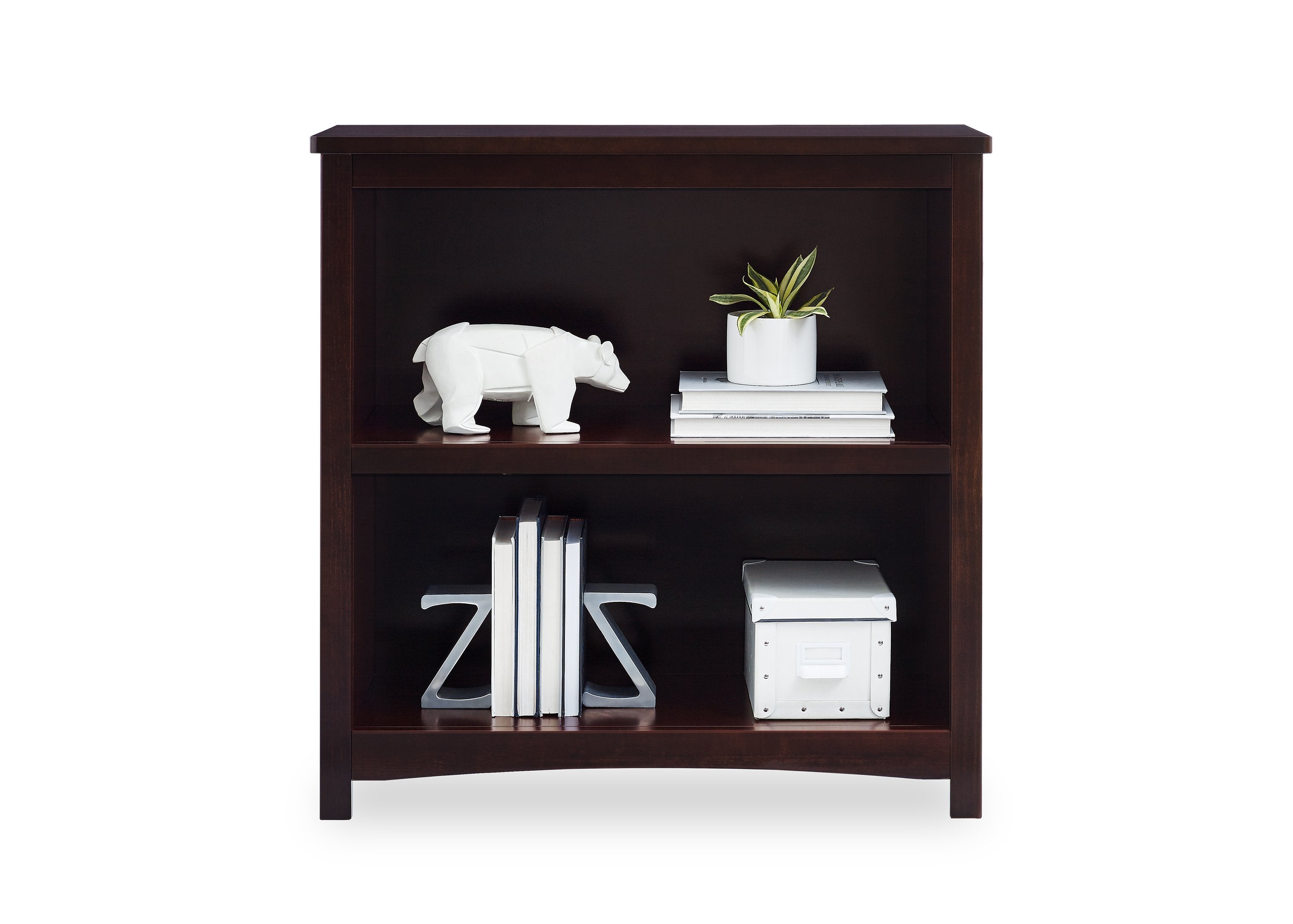 Universal 2 Shelf Bookcase - Sturdy Wooden Storage Shelf for Books, Toys & Decor | Perfect for Living Room, Bedroom, Office & Dorm Organization