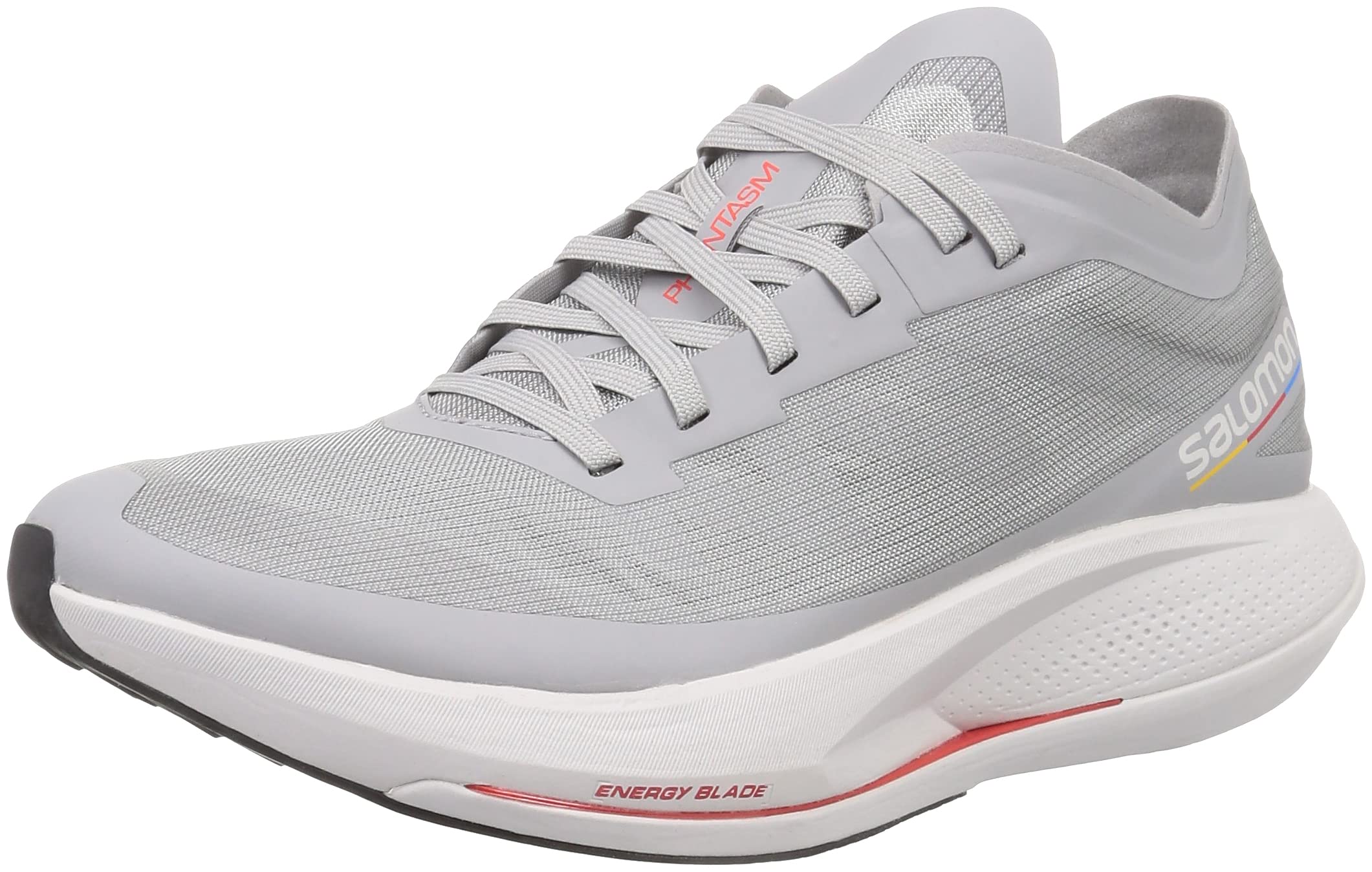 Salomon Phantasm Running Shoes for Men - Alloy/Lunar Rock/Poppy Red - Size 12 D (M) - Lightweight Trail & Road Running Sneakers for Outdoor Jogging & Fitness Training