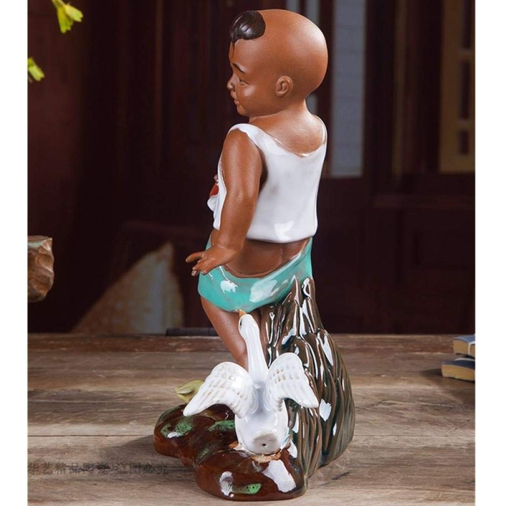 Chinese Ceramic Head Sculpture - Handcrafted Art Statue for Home Decor, Office Display, and Feng Shui Collection | Unique Gift Idea for Art Lovers