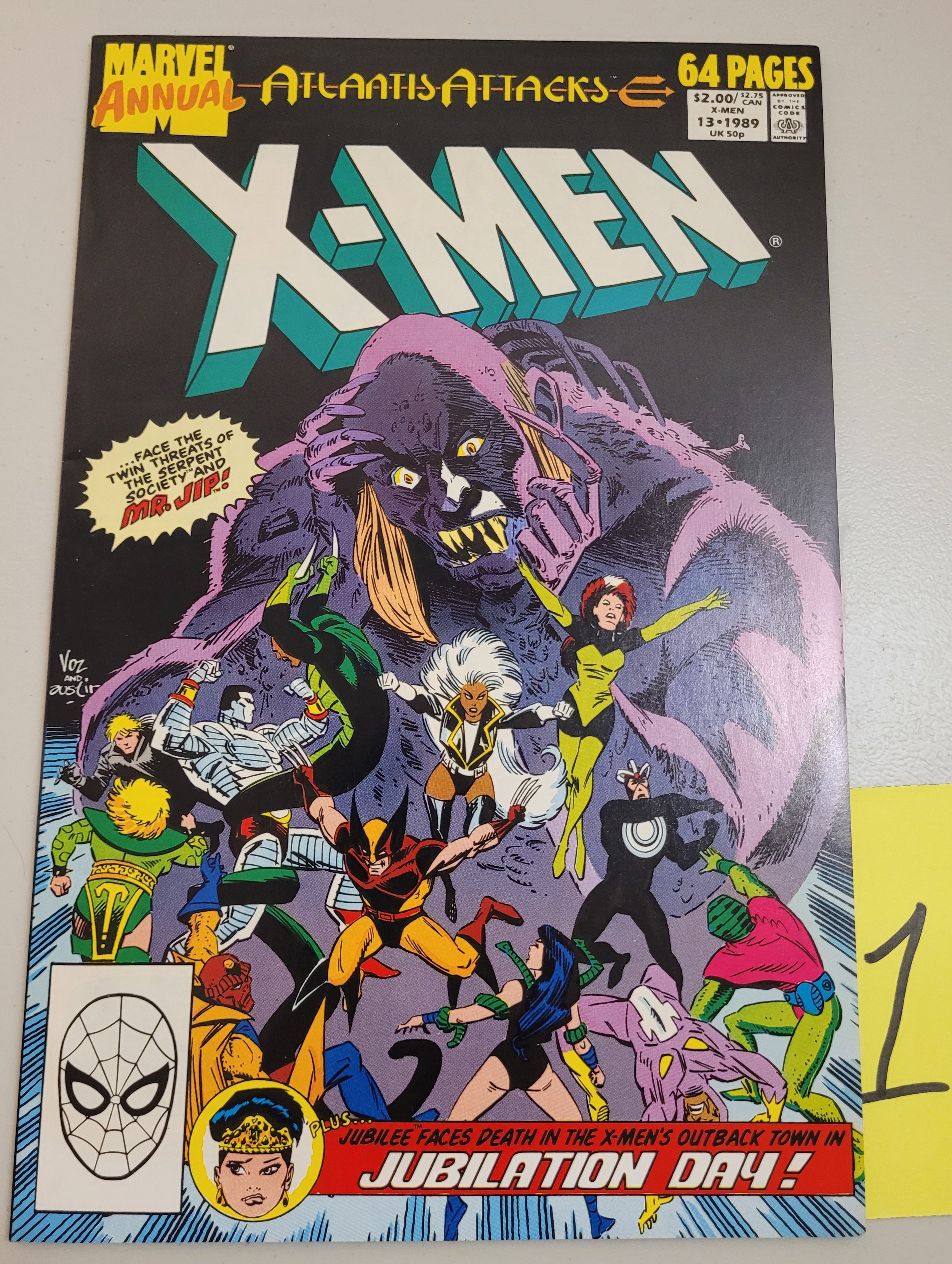 Uncanny X-Men Annual #13 (1989) Atlantis Attacks - 2nd Jubilee Appearance | Marvel Comics | Rare Collectible Comic Book for Marvel Fans & Comic Collectors