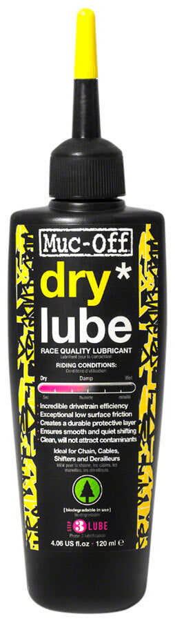 Muc Off Bio Dry Bike Chain Lube 120ml - Eco-Friendly Bicycle Lubricant for All Weather Conditions | Perfect for Road & Mountain Bikes