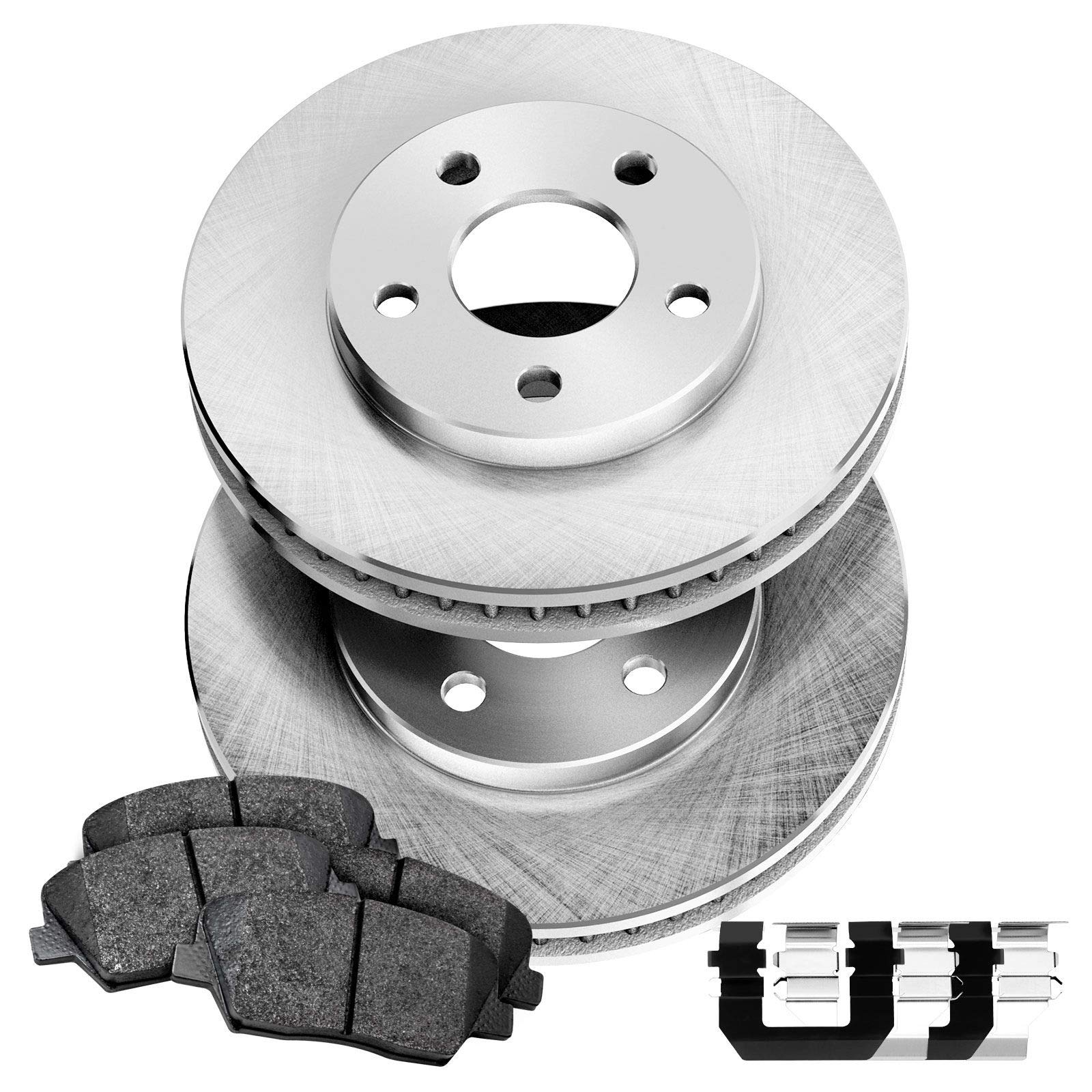 PowerSport Rear Brake Pads and Rotors Kit - Ceramic Brake Pads & Rotors for 2010-2011 Ford Ranger | High-Performance Braking for Trucks, Off-Road & Towing