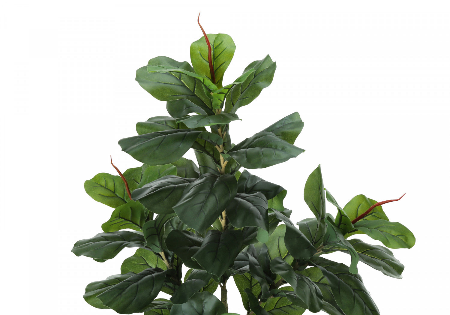 47 Inch Artificial Fiddle Leaf Fig Tree with 5 Black Pots - Realistic Green Faux Plant for Home Decor, Office, Living Room, Bedroom & Indoor Spaces