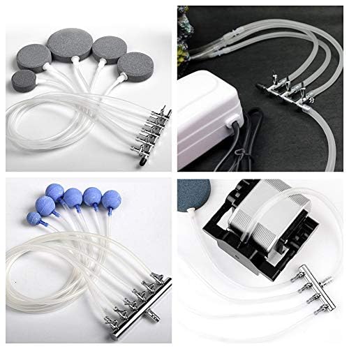 4-Way Stainless Steel Aquarium Air Valve Splitter for Fish Tank Oxygen Control