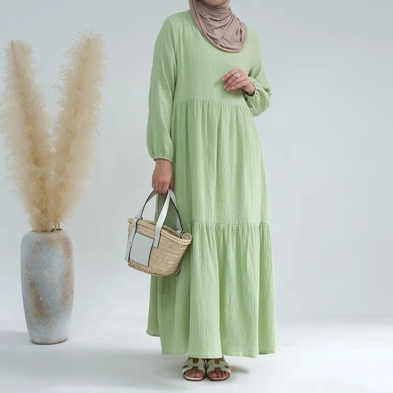 Modest Muslim Women's Winter Abaya Dress - Long Sleeve Loose Fit Prayer Dress for Hijab Fashion, Fall & Winter Wear - Perfect for Mosque, Prayer, and Special Occasions