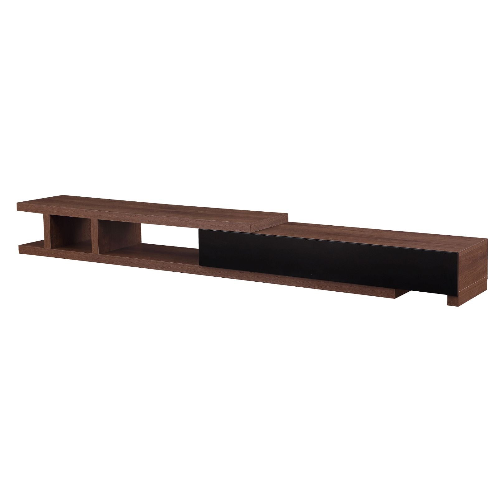 Criterion Dark Oak Extendable TV Stand 279cm - Modern Entertainment Center for Living Room, Home Theater & Media Storage