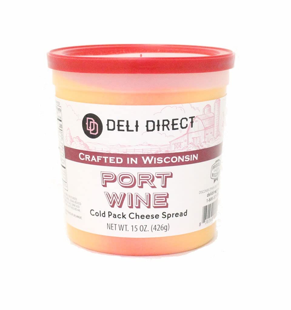 Deli Direct Port Wine Cream Cheese Spread - 15 oz (3 Pack) | Gourmet Cheese Dip for Chips, Crackers & Pretzels | Spreadable Flavored Cream Cheese for Parties, Snacks & Charcuterie Boards