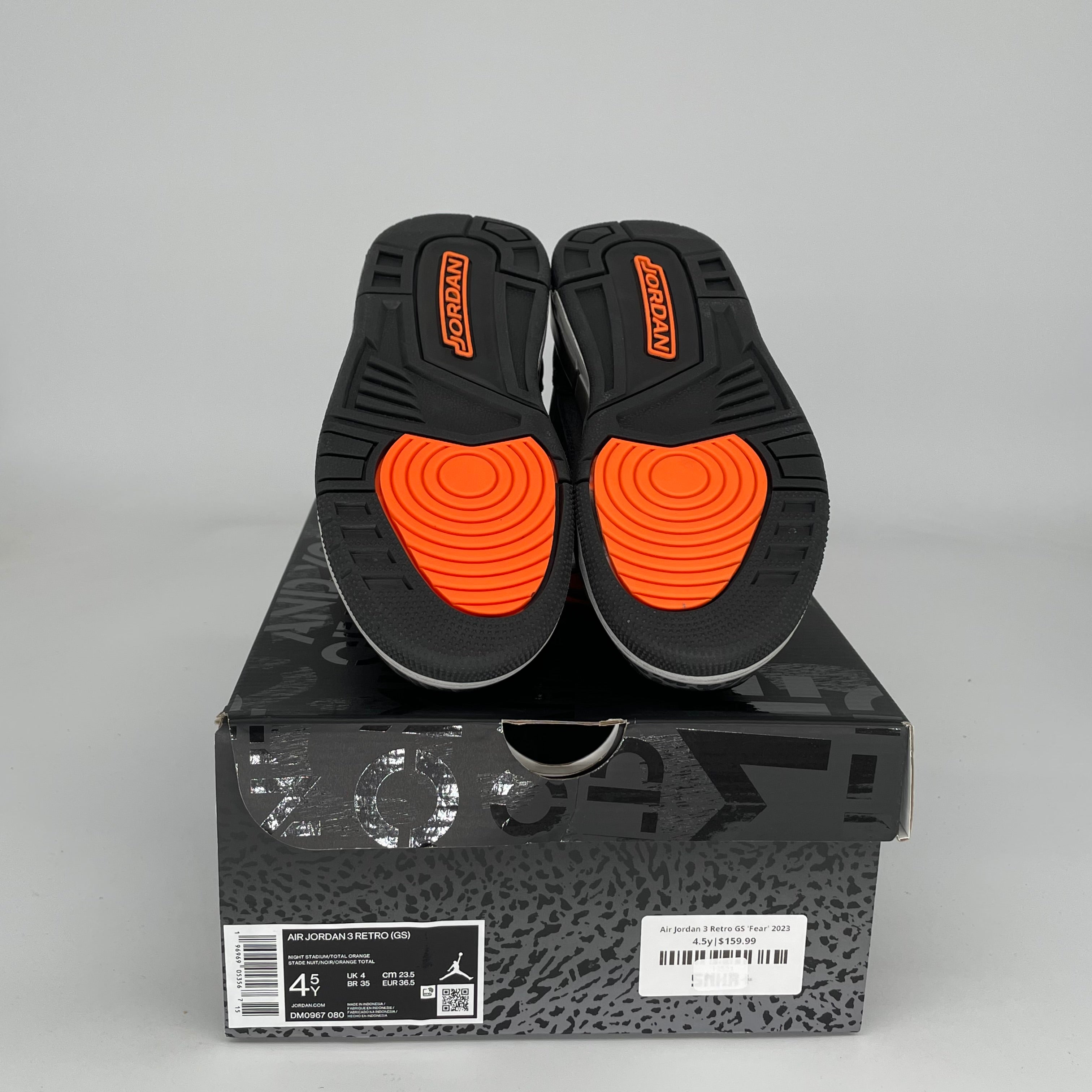 Air Jordan 3 Fear Sneakers - Size 4.5Y (DM0967-080) - Retro Basketball Shoes for Men & Women - Perfect for Streetwear, Gym & Casual Fashion