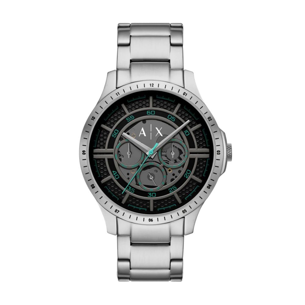 A|X Armani Exchange Men's Chronograph Watch - Leather, Stainless Steel or Silicone Band Options | Stylish Accessory for Business, Casual & Formal Occasions