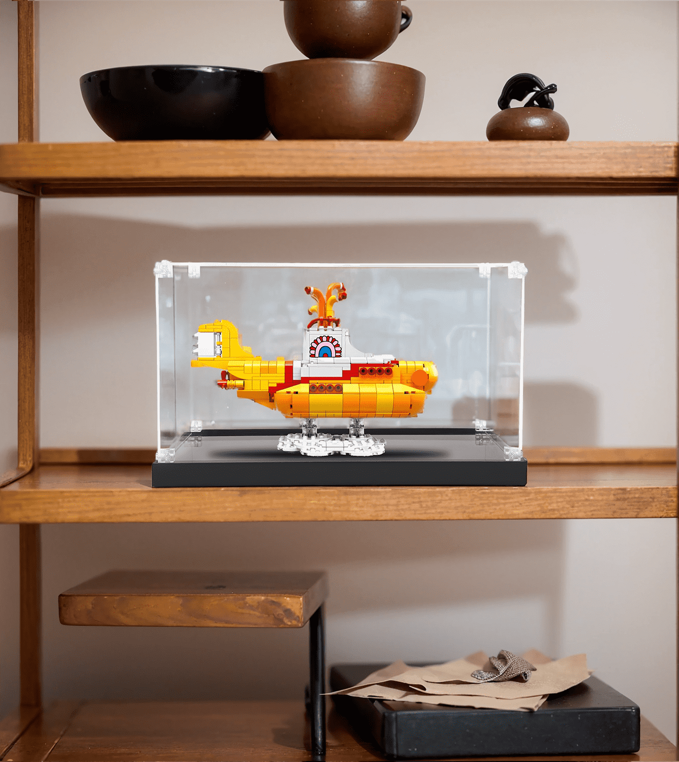 Official LEGO The Beatles Yellow Submarine 21306 Display Case - Premium Acrylic Showcase for Collectible LEGO Sets - Perfect for Home, Office, or Gift Display