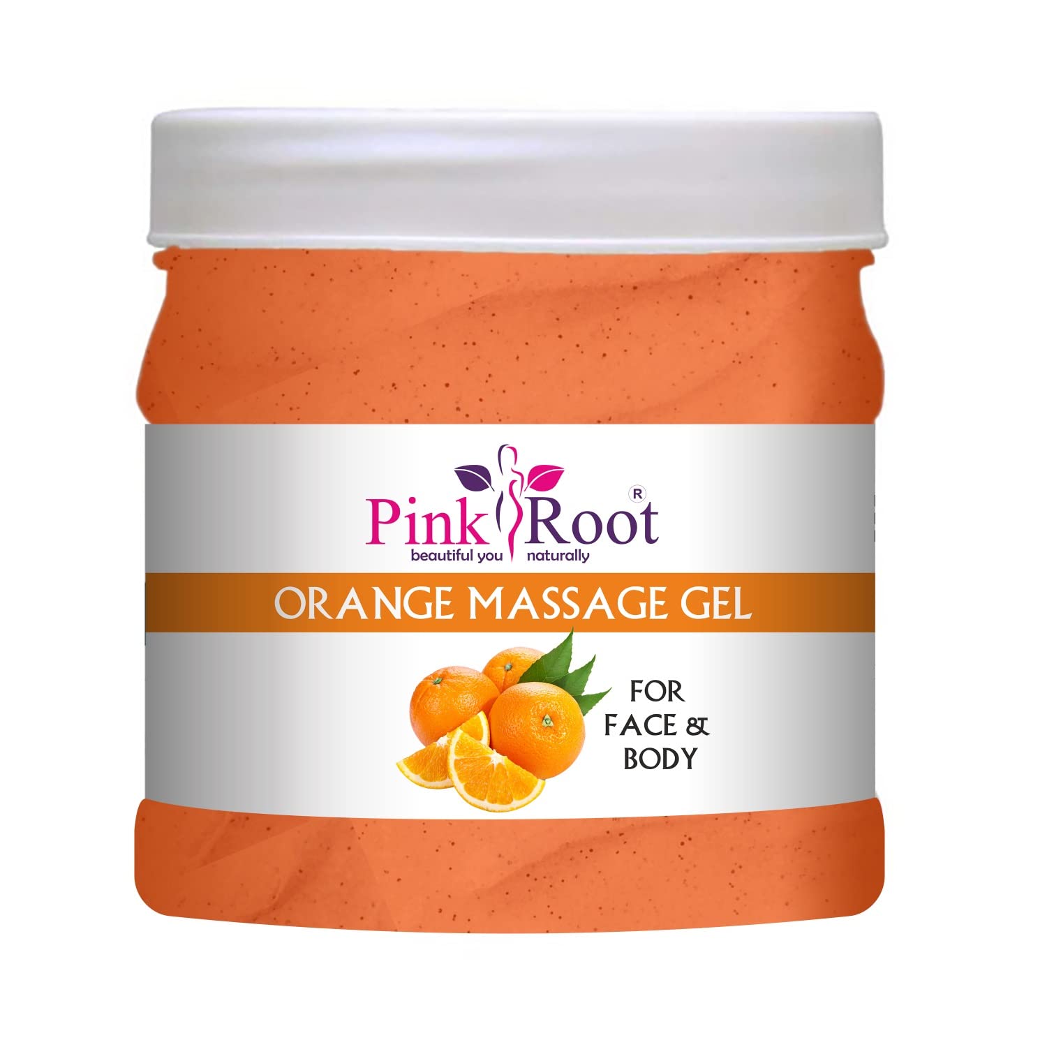 Pink Root Orange Massage Gel & Sandal Scrub Set - 500ml Each - Natural Aromatherapy for Relaxation & Exfoliation - Perfect for Spa, Home Massage & Skin Care