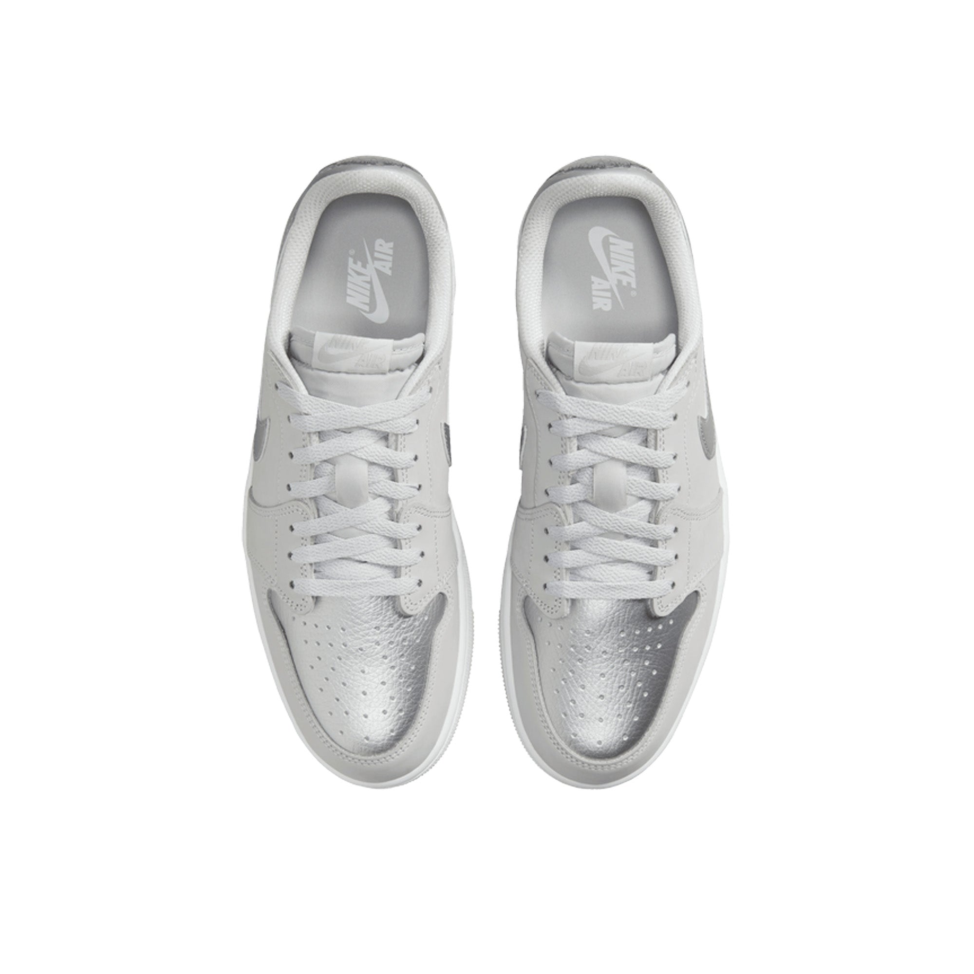 Air Jordan 1 Low OG 'Metallic Silver' Sneakers (2024) - Men's Basketball Shoes for Casual Wear & Street Style Fashion