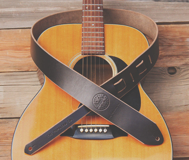 Premium Black Lee Guitar Strap - Adjustable & Comfortable Shoulder Strap for Acoustic & Electric Guitars - Perfect for Live Performances & Studio Sessions