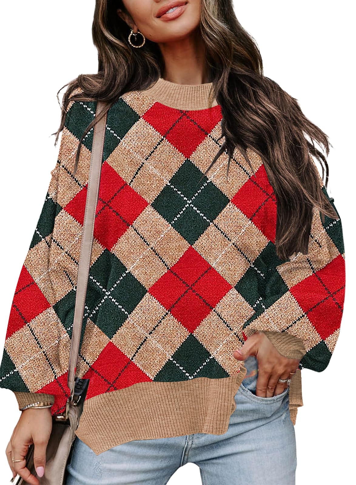 Disamer Women's Sweaters 2025 - Soft Long Sleeve Knit Crewneck Oversized Pullover Tops for Fall & Winter | Cozy Casual Wear for Work, Dates & Weekend Outfits