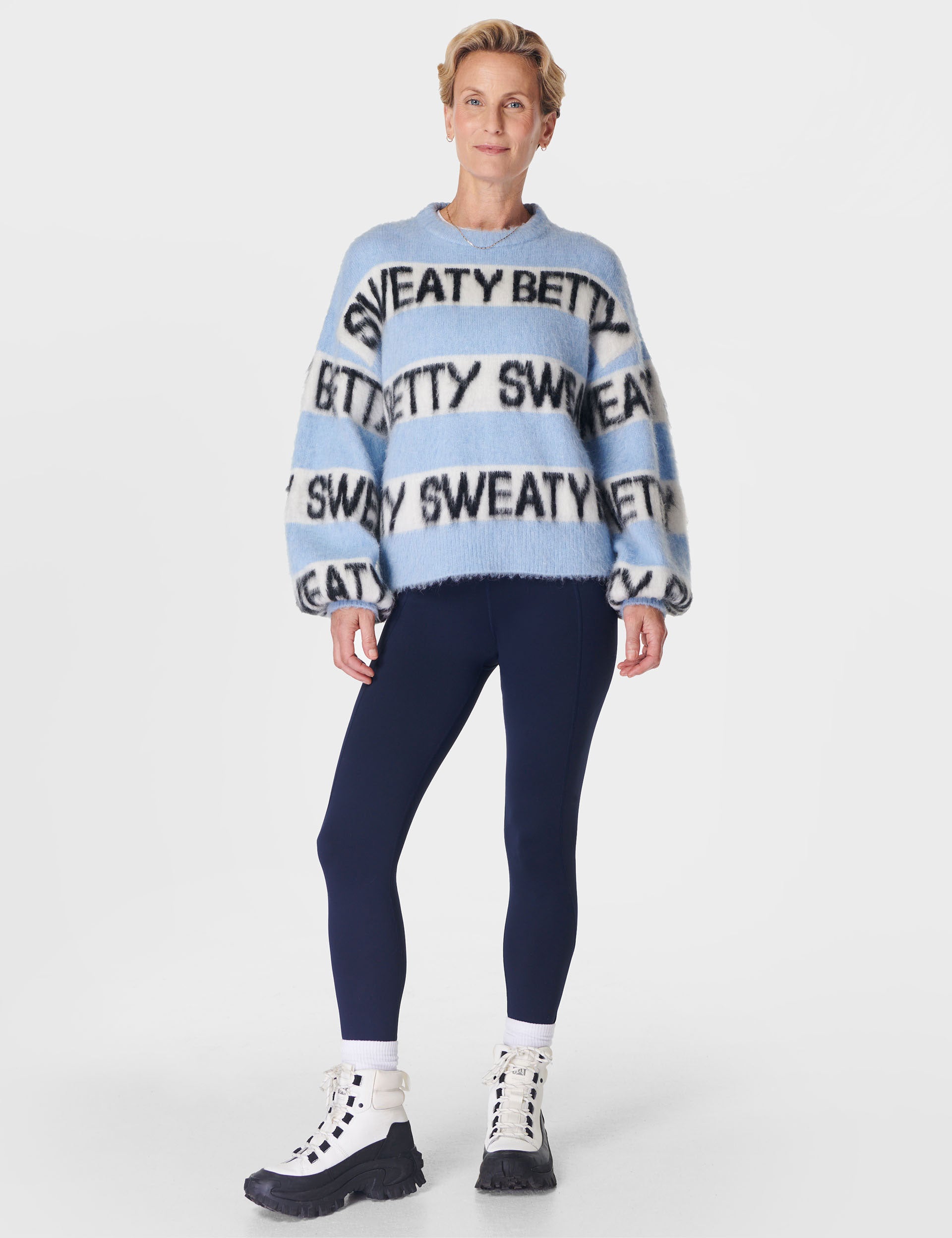 Sweaty Betty Knit Jumper - Breeze Blue | Women's Lightweight Pullover Sweater for Casual Wear & Layering