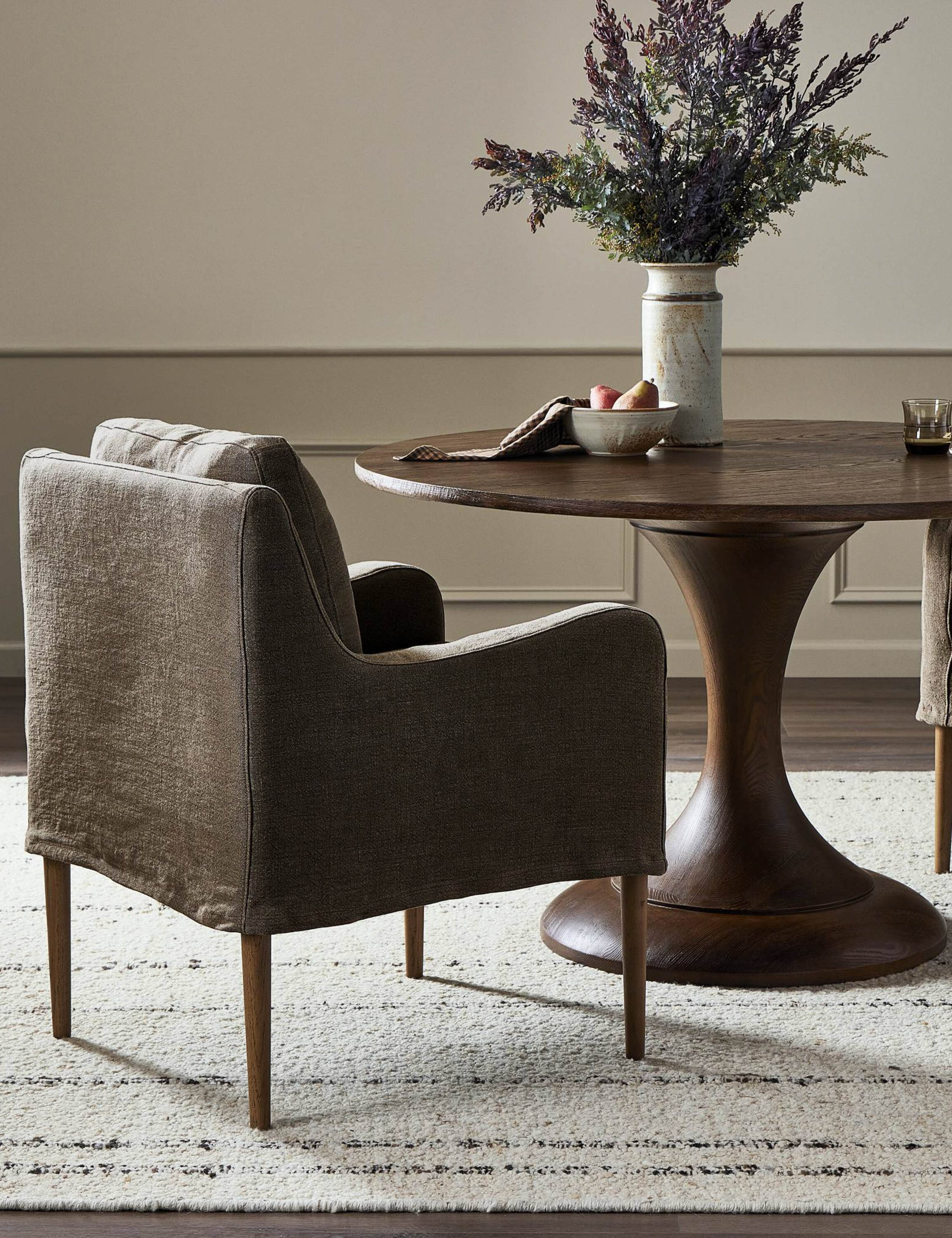 Aurelia Dining Chair by Amber Lewis x Four Hands - Modern Wooden Dining Chair for Kitchen, Dining Room & Home Decor - Perfect for Farmhouse, Rustic & Contemporary Interiors