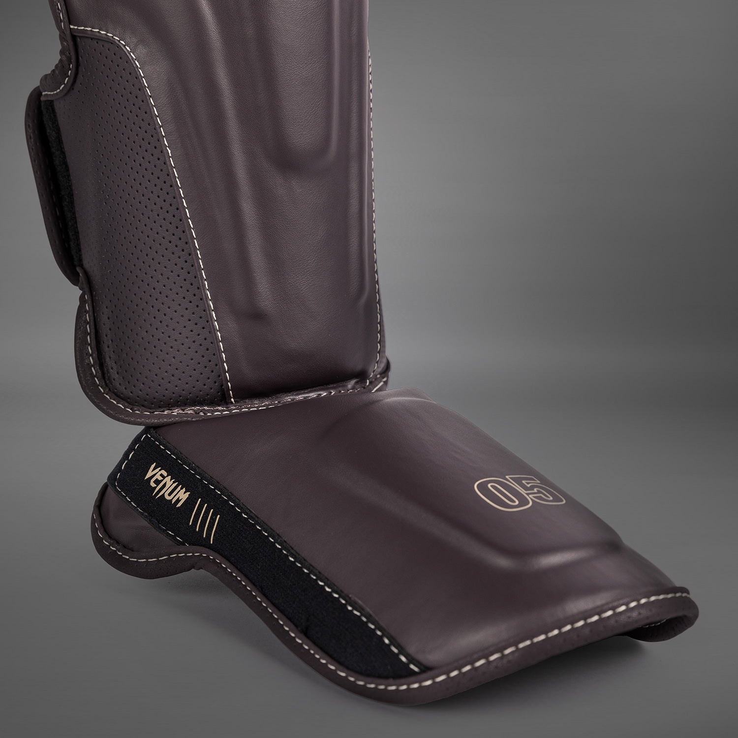 Venum Impact Evo MMA Shin Guards - Chocolate Brown - Premium Protection for Muay Thai, Kickboxing & Combat Sports Training