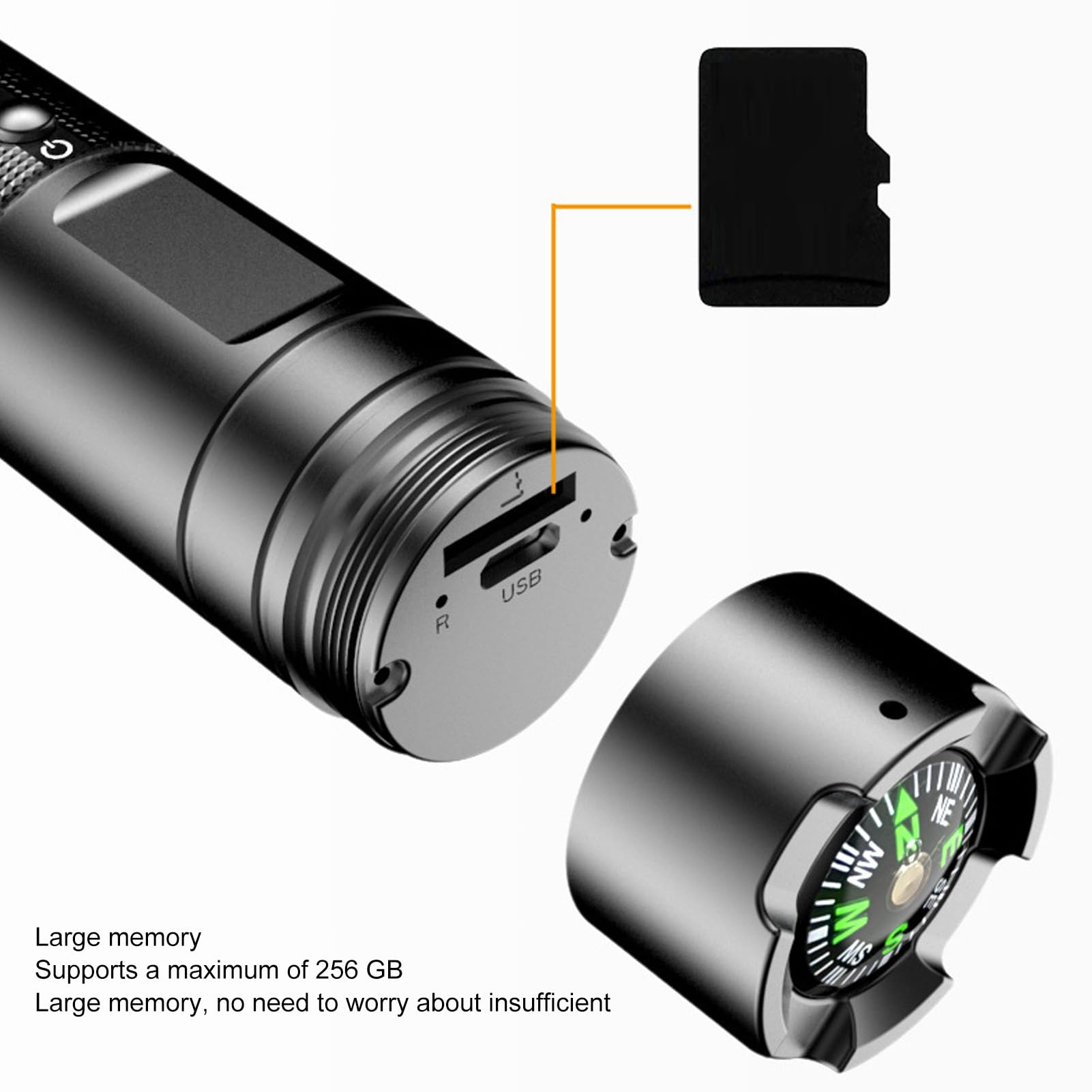 4K HD 120° Wide Angle IP66 Waterproof Bicycle Helmet Camera - Long Battery Life with LED Flashlight for Cycling, Mountain Biking & Outdoor Adventures - Perfect for Action Sports, Camping & Vlogging