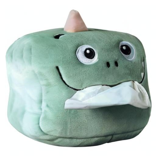 Creative Car Tissue Box Holder - Cute Cartoon Multifunctional Hanging Tissue Dispenser for Car, Auto Napkin Organizer with Storage Pocket (Perfect for Road Trips & Daily Commute) #B
