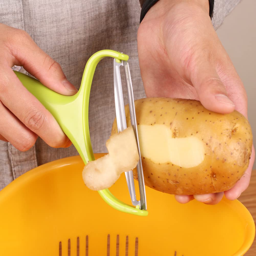Stainless Steel Vegetable Peeler & Cabbage Shredder - Potato, Fruit, Coleslaw Cutting Tool for Kitchen | Perfect for Salads, Stir-Fries & Meal Prep
