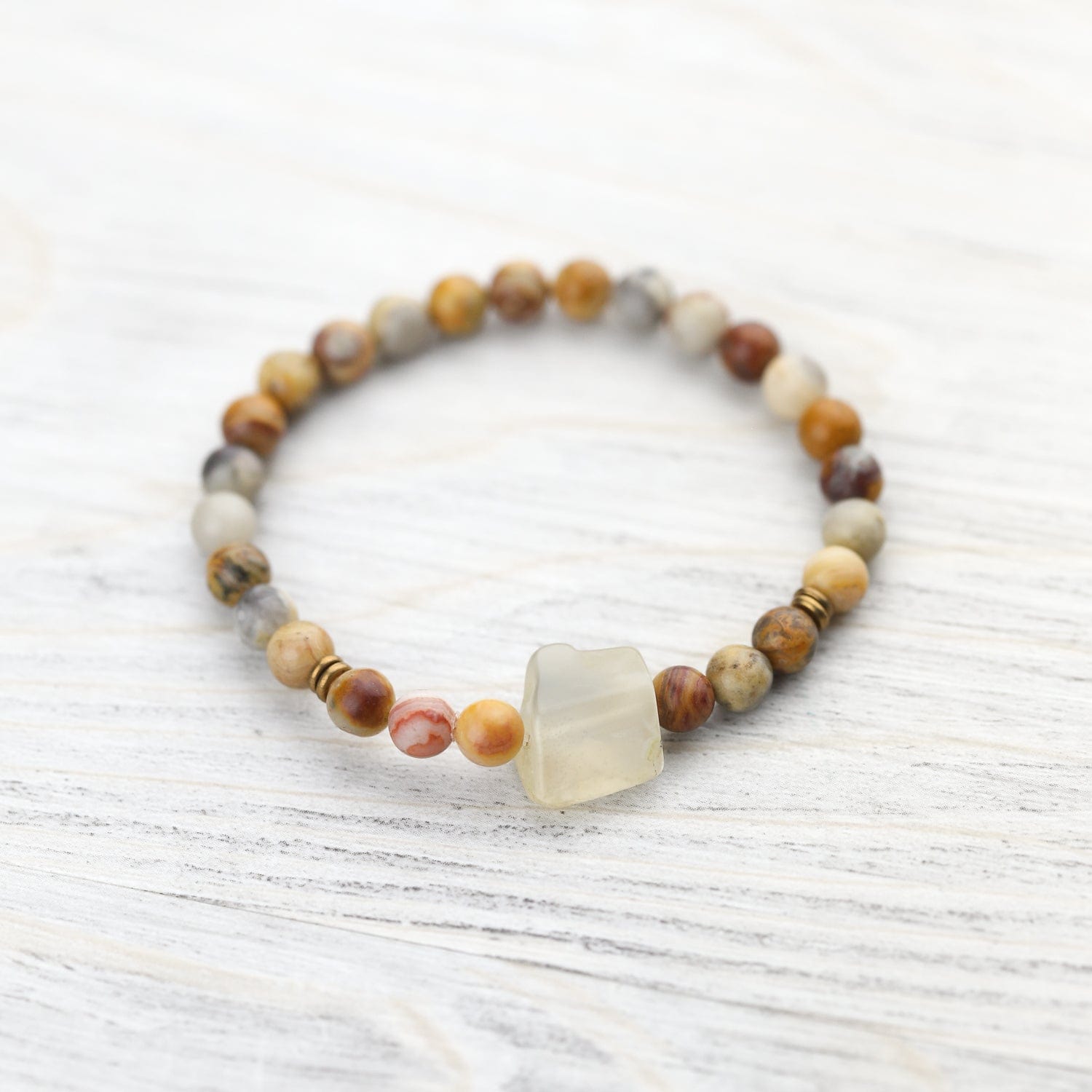 Harmonizing Jasper & Moonstone Bracelet for Women - Natural Stone Healing Crystal Jewelry for Balance & Positive Energy - Perfect for Meditation, Yoga & Spiritual Gifts