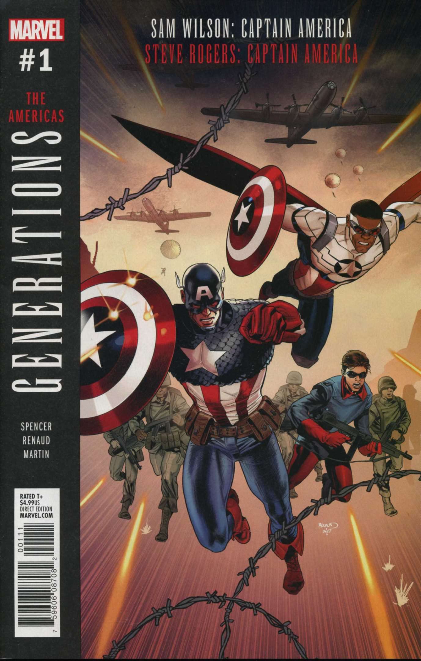 Generations: Sam Wilson Captain America & Steve Rogers Captain America #1 VF/NM Marvel Comic Book - Collectible Superhero Comics for Fans & Investors